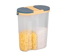 Hongjingda Grain Storage - Storage Container for Cereal and Dry Food, Double Grid with Removable Compartments, Airtight Clear Kitchen Food Storage Container for Grain