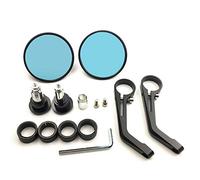 HONGK- CNC BLACK 3" BAR END MIRRORS 1" HANDLEBAR Compatible with H-D TRIUMPH VICTORY MOTORCYCLE [B06VW718B2]