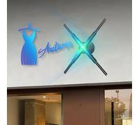 HongKKon 3D Hologram Fan, 20.5Inch WiFi Projector Hologram Advertising Display Fan with Remote, 552 LED Light Beads, for Shopping Malls, Exhibition, Trade Shows, Parties