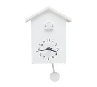 HongKKon Wall Decor Clock,Cuckoo,Pendulum Wall Clock Wall Mounted Installation,Made Of Abs,Cuckoo Quartz Wall Clock Suitable For The Living Room, Entrance Door, Corridor (White)