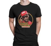 HONGLAIJIZHUA American-Middleweight-Boxer-Creative-Tshirt-for-Marvin-Hagler-Marvelous-War-Round-Neck-Pure-T Black