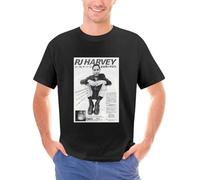HONGLAIJIZHUA Japanese-PJ-Harvey-T-Shirts-Casual-Khabib Black