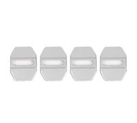 HONGLEIFA 4PCS Car Door Lock Cover Protector for VW Taigo CS I 2021-2024 -, Guard Latch Cap Sticker Buckle Anti-Corrosion Automotive Interior Accessories,Silver-