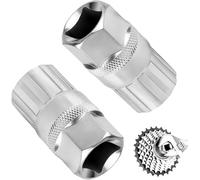 HONGLINSONG 2PCS Bike Cassette Removal Tool, Carbon Steel Freewheel & Bottom Bracket Tool Compatible with Shimano, SRAM, Sunrace 6-11 Speed for Mountain & Road Bikes