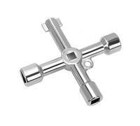 HONGLINSONG 4-Way Panel Key, Square Utility Cross Electric Box Wrench, Multi-Purpose Triangle/Square/Panel Cross Keys for Electric Box, Elevator, Valve, Control Cabinet, Gas Meter Opening
