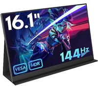 HONGO 16.1'' 144Hz Portable Gaming Monitor for Laptop, 1080P FHD IPS Screen with HDR, 1200:1 FreeSync, Ultra Slim & Eye Care,Travel Monitor External Screen for Laptop, PC, PS5, Mac, Xbox