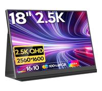 HONGO Portable Monitor 2.5K 18" 2560x1600P Laptop Monitor Screen IPS Extender Monitor with Speakers & HDMI/USB Type C Port Second Screen for Laptop - M180Q02D, New