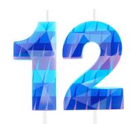 Hongplus 3D Video Game 12 Birthday Candles Piñata Gaming Party Numeral 12 Candle Topper for Kids Battle Boys 12th Birthday Decoration Gaming and Video Game Party Decorations Supplies Gifts
