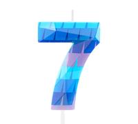 Hongplus 3D Video Game 7 Birthday Candles Piñata Gaming Party Numeral 7 Candle topper for Kids Battle Boys 7th Birthday Decoration Gaming and Video Game Party Decorations Supplies Gifts