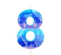 Hongplus 3D Video Game 8 Birthday Candles Piñata Gaming Party Numeral 8 Candle Cake Topper for Kids Battle Boys 8th Birthday Decoration Gaming and Video Game Party Decorations Supplies Gifts