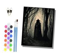 HONGPZH Paint by Numbers for Adults and Beginner Painting by Number Kits On Canvas Without Frame Color Oil Painting Acrylic Paints Home Wall Decor 40x50cm The Witch in the Woods