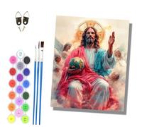 HONGPZH Paint by Numbers for Adults and Beginner Painting by Number Kits On Canvas Without Frame DIY Color Oil Painting Acrylic Paints Home Wall Decor 40x50cm Holy God Reincarnated