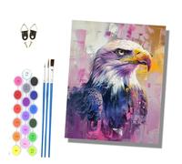 HONGPZH Paint by Numbers for Adults and Beginner Painting by Number Kits On Canvas Without Frame Painting Acrylic Paints Home Wall Decor 40x50cm/16x20in The Eagle's Gaze in Color