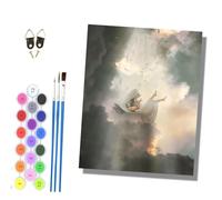 HONGPZH Paint by Numbers for Adults and Beginner Painting by Number Kits On Canvas Without Frame Painting Acrylic Paints Home Wall Decor 40x50cm/16x20in The Woman who Fell Off the Cliff