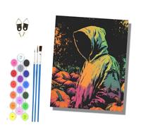 HONGPZH Paint by Numbers for Adults and Beginner Painting by Number Without Frame Oil Paintings on Canvas House Wall Decor 16x20in People in the Pumpkin Pile