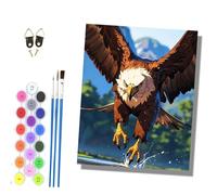 HONGPZH Paint by Numbers for Adults and Beginner Painting by Number Without Frame Oil Paintings on Canvas House Wall Decor 16x20in Eagles Soaring Through the Water