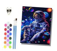 HONGPZH Paint by Numbers for Adults and Beginner Painting by Number Without Frame Oil Paintings on Canvas House Wall Decor 16x20in Astronauts