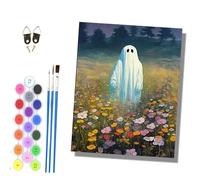 HONGPZH Paint by Numbers for Adults and Beginner Painting by Number Without Frame Oil Paintings on Canvas House Wall Decor 16x20in Ghosts in a Sea of Flowers