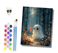 HONGPZH Paint by Numbers for Adults and Beginner Painting by Number Without Frame Oil Paintings on Canvas House Wall Decor 16x20in The Balloon Ghost in the Forest