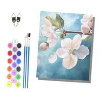 HONGPZH Paint by Numbers Kits for Adults Painting Kits for Beginners Symbols Colored Canvas Pigment Drawing Paintwork for Home Wall Decor 16x20in Frameless Flowers on the Branches