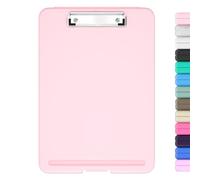 Hongri Clipboard with Storage, 8.5 x 11 Nursing Clip Board Foldable Storage for Nurses, Lawyers, Students, Classroom, Office, School, Size 13.4 x 9.4 X 0.9 in, Pink