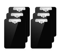 Hongri Plastic Clipboard with Pen Holder, Black 8.5x11 Letter Size Clip Board for Classroom, Office, Students, Nurses and Women, Low Profile Clip, Size 12.5 x 9 in(Pack of 6)