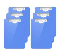 Hongri Plastic Clipboard with Pen Holder, Blue 8.5x11 Letter Size Clip Board for Classroom, Office, Students, Nurses and Women, Low Profile Clip, Size 12.5 x 9 in(Pack of 6)