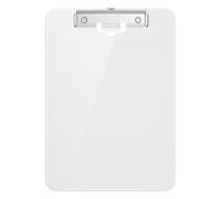 Hongri Plastic Clipboard with Pen Holder, White 8.5x11 Letter Size Clip Board for Classroom, Office, Students, Nurses and Women, Low Profile Clip, Size 12.5 x 9 in