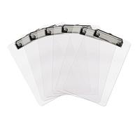 Hongri Plastic Small Clipboard, Clear A5 Memo Size Clip Board for Students, Kid, Women, Home, Low Profile Clip, Mini Size 6 x 9 in, Office Supplies & School Supplies(Pack of 6)