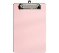 Hongri Plastic Small Clipboard, Pink A5 Memo Size Clip Board