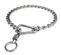 HONGSAGE Dog Chain Collars 304 Stainless Steel Metal Chew Proof Dog Necklace Anti Winding Dog Leash Extension Lead for Small Medium Large Dogs Training and Walking. (Large：25in x 3.5mm(Neck max 22in))