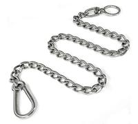 HONGSAGE Dog Chain Leash, 304 Stainless Steel Dog Short Lead Metal Heavy Duty Chain DIY Double Dog Leashes Self-Assembly Leashes Extension&Coupler. (304 S/S 24in x 3mm)