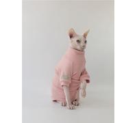 HONGSUO Sphynx Cat Clothes Devon/hairless Cat Spring Multi-color Bottoming Shirt Comfortable Pure Cotton Anti-falling Short Legs,pink (normal),M