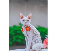 HONGSUO Sphynx Cat Clothes Devon/hairless Cat Summer Thin Cotton Dress Princess Dress,skirt,L
