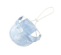 HONGSUO Sphynx Cat Clothes Devon/hairless Cat Sun Protection Baseball Cap Open Ear Hat Adjustable,blue,S