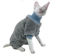 HONGSUO Sphynx Cat Clothes Devon/hairless Cat Winter Thick Belly Protection 4-foot Clothing Is Comfortable And Warm,Color 1,XS