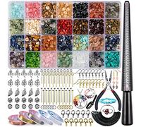 HONGTEYA Crystal Jewelry Making Set 28 Colors with 1630 Gemstone Beads for Making Rings, Earrings and Jewelry