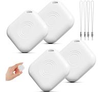 Hongtop 4 Pack Luggage Tracker,Bluetooth Tracker Works with Apple Find My(iOS Only),IP67 Waterproof,Replaceable Battery,Lost Mode,Smart Key Finder Item Locator for Keys,Luggage,Bags and More
