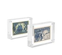 Hongtuocb 2.5x3.5 inch Acrylic Picture Frame 2 Pack, Clear Freestanding Desktop Double Sided Magentic Small Picture Display