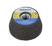 HONGUIS 3 Inch Green SiC Grinding Stone Wheel,Flaring Cup Wheel for Granite Marble Concrete Masonry with 5/8"-11 Threaded Arbor(36 Grit)
