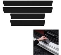HONGWEICHUHAI 4 Pcs Carbon Car Door Sill Protector Strips for T5 T6 multivan Sitzbezug 2000-2023 2024, Welcome Pedal Decorative Sticker Kick Plates Scuff Plate Accessory