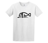 HONGWEl Kind Fish On River Monsters Jeremy Wade Fishing T-Shirt White S
