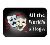 HONGXIN All The World's A Stage Comedy Tragedy Drama Retro Iron Painting Tin Wall Signs Warning Sign Metal Plaque Poster Art Decoration for Bar Cafe Garage Office