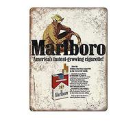 Hongxin Marlboro Cigarette Retro Iron Painting Tin Wall Signs Warning Sign Metal Plaque Poster Art Decoration Bar Cafe Garage Office
