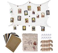 HONGXIN-SHOP 30 Pack 6 Inch Retro Kraft Paper Photo Frame with Clips and Hemp Ropes for Wall Decor 3 Colors