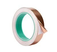 HONGXIN-SHOP Copper Foil Tape Double-Sided Conductive Adhesive Tape for Guitar EMI Shielding Stained Glass Paper Circuits Electrical Repairs Slug Snail Repellent DIY Arts Crafts 25mm X 20m