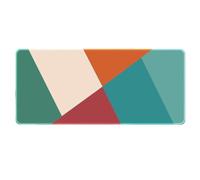 HongXINGDd 800x400mm Large Gaming Mouse Mat Extended Geometric Pattern Keyboard Pad Non Slip Rubber Base Waterproof Table Protector Stitched Edges Smooth Surface Office Computer PC