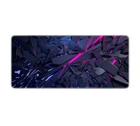 HongXINGDd 800x400mm Large Gaming Mouse Mat Extended Geometric Pattern Keyboard Pad Non Slip Rubber Base Waterproof Table Protector Stitched Edges Smooth Surface Office Computer PC
