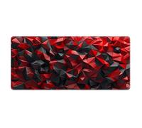 HongXINGDd 800x400mm Large Gaming Mouse Mat Extended Geometric Pattern Keyboard Pad Non Slip Rubber Base Waterproof Table Protector Stitched Edges Smooth Surface Office Computer PC