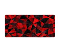 HongXINGDd 800x400mm Large Gaming Mouse Mat Extended Geometric Pattern Keyboard Pad Non Slip Rubber Base Waterproof Table Protector Stitched Edges Smooth Surface Office Computer PC